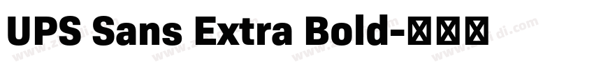 UPS Sans Extra Bold字体转换